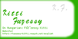 kitti fuzessy business card